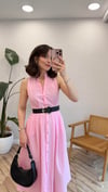 PEMBE 8211 POPLİN ELBİSE 