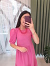 PEMBE BALON KOL ELBİSE 