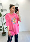 PEMBE BASKILI TSHİRT 