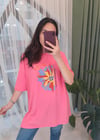 PEMBE BASKILI TSHİRT 