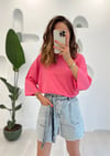 PEMBE BOYALI SALAŞ TSHIRT