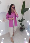 PEMBE CEBİ TAŞ DETAY TUNİK