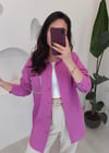 PEMBE CEBİ TAŞ DETAY TUNİK