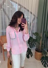 PEMBE CEP DETAY GÖMLEK 