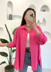 PEMBE ÇİZGİLİ BASİC GÖMLEK 