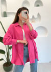 PEMBE ÇİZGİLİ BASİC GÖMLEK 
