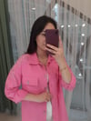 PEMBE GABARDİN CEKET 