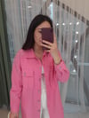 PEMBE GABARDİN CEKET 