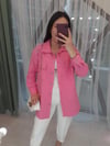 PEMBE GABARDİN CEKET 