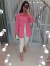 PEMBE GABARDİN CEKET 