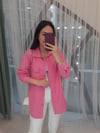PEMBE GABARDİN CEKET 