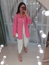 PEMBE GABARDİN CEKET 