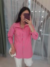 PEMBE GABARDİN CEKET 