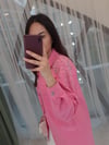 PEMBE GABARDİN CEKET 