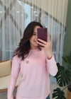 PEMBE İPEK PAMUK BLUZ 