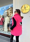 PEMBE İŞLEMELİ ŞİŞME YELEK 