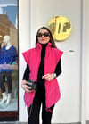 PEMBE İŞLEMELİ ŞİŞME YELEK 