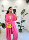 PEMBE KEMERLİ PANTOLON TAKIM