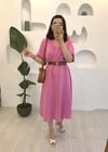 PEMBE KRUVAZE KEMERLİ TAKIM