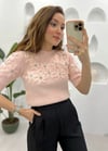PUDRA BİSİKLET YAKA NAKIŞLI KAZAK