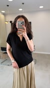QUSTYLE 1057 POLO YAKA TRİKO SİYAH STD 