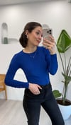 SAKS 1194 CROP BLUZ