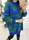 SAKS-BENETTON ÇİÇEK DESEN KAZAK