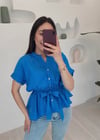 SAKS BÜZGÜLÜ BLUZ