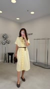 SARI 0111 TENSEL KEMERLİ ELBİSE 
