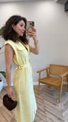 SARI 0473 KETEN ELBİSE