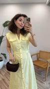 SARI 0473 KETEN ELBİSE