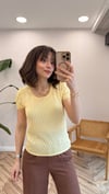SARI 10730 AJURLU FİYONK DTY TRİKO BLUZ 