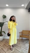 SARI 2770 BELLİ KUŞAKLI ELBİSE TAKIM 