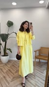 SARI 2770 BELLİ KUŞAKLI ELBİSE TAKIM 