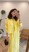 SARI 2770 BELLİ KUŞAKLI ELBİSE TAKIM 