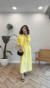 SARI 2770 BELLİ KUŞAKLI ELBİSE TAKIM 