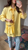 SARI  3016 TAŞ DETAY GÖMLEK 