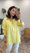 SARI 4345  DÜĞME DETAY GÖMLEK 