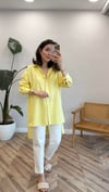 SARI 4345  DÜĞME DETAY GÖMLEK 