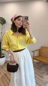 SARI 4612 OMZU DÜŞÜK OVERSİZE GÖMLEK