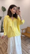 SARI 4612 OMZU DÜŞÜK OVERSİZE GÖMLEK