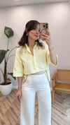 SARI 4830 İŞLEMELİ GÖMLEK