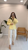 SARI 5803 ŞAL DETAY GÖMLEK 
