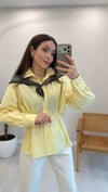 SARI 5803 ŞAL DETAY GÖMLEK 