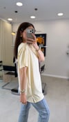 SARI 6462 BEAUTY BASKI TİŞÖRT