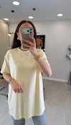 SARI 6462 BEAUTY BASKI TİŞÖRT