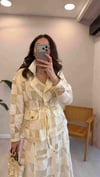 SARI 6854 BELDEN BAĞLAMALI CEKET 