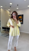SARI 6944 KETEN GÖRÜNÜMLÜ GÖMLEK
