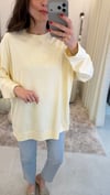 SARI 7523 BASKILI SWEATSHİRT 