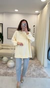 SARI 7523 BASKILI SWEATSHİRT 
